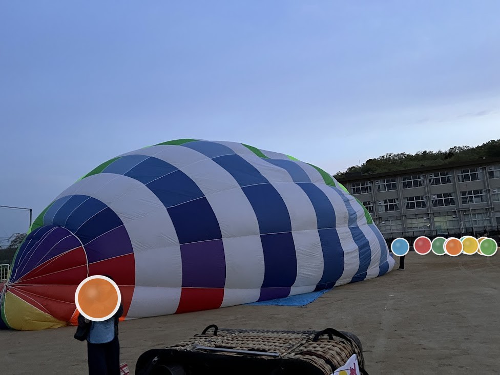 気球展開の様子